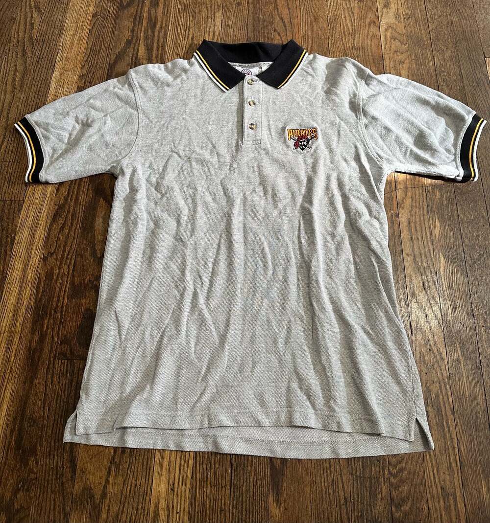 Vintage 1999 Pittsburgh Pirates Pro Edge MLB Short Sleeve Polo Shirt Baseball M